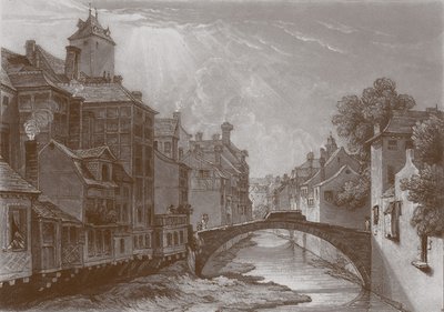 Engraving of the Torrent Bridge in Liège by Joseph Mallord William Turner